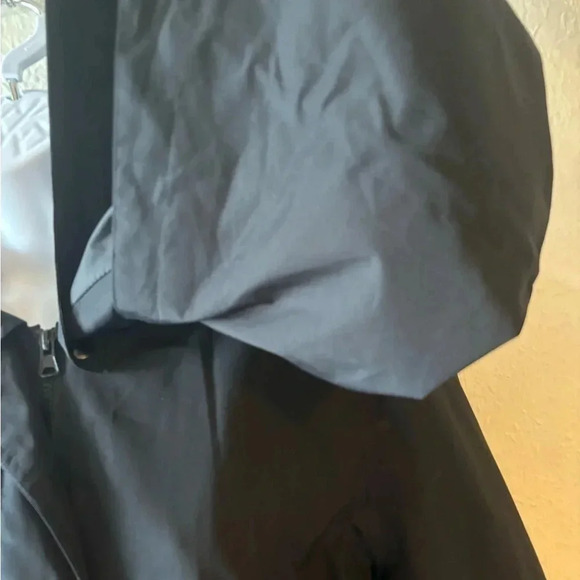 Lands' End Black Trench Coat - Picture 3 of 11